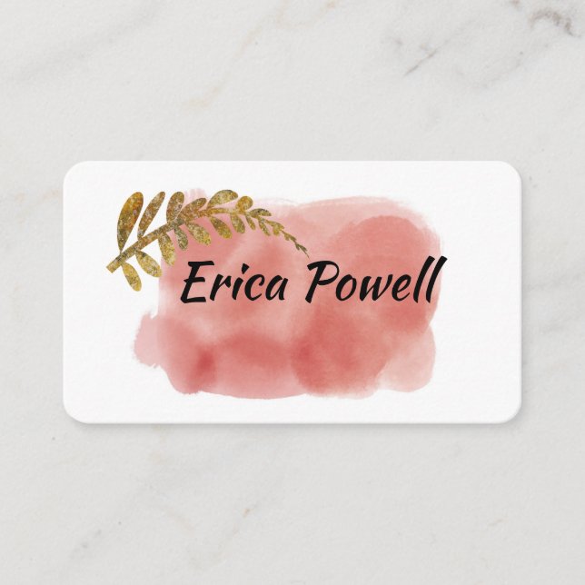 abstract modern minimalist watercolor terracotta  business card (Front)