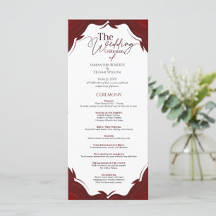 Abstract Modern Minimalist Wedding Program
