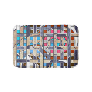 Abstract modern minimalistic art landscape bath mat