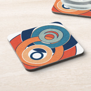 Abstract modern minimalistic art landscape geometr coaster