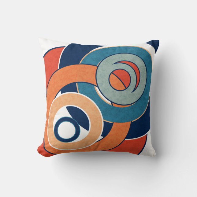 Abstract modern minimalistic art landscape geometr cushion (Front)