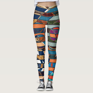 Abstract modern minimalistic art landscape geometr leggings