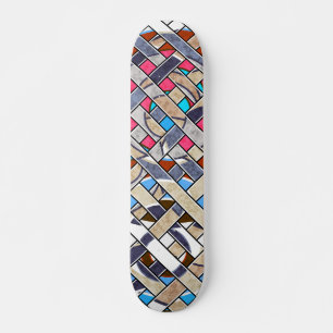 Abstract modern minimalistic art landscape geometr skateboard