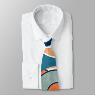 Abstract modern minimalistic art landscape geometr tie