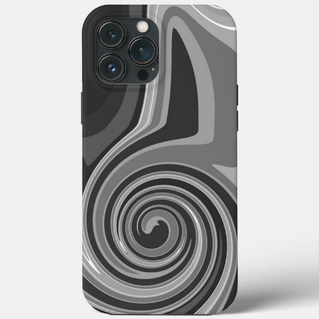 Abstract Modern Monotone Cool Inspirivity Grey Case-Mate iPhone Case (Back)