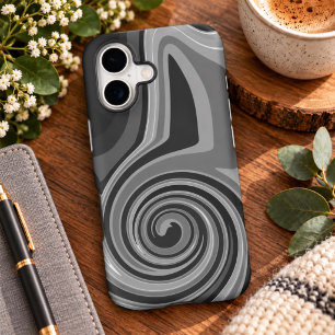 Abstract Modern Monotone Cool Inspirivity Grey iPhone 13 Pro Max Case