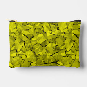 Abstract modern mosaic crystal tile pattern print accessory pouch