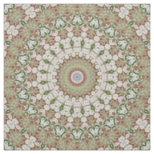 Abstract modern mosaic kaleidoscopic tile pattern fabric