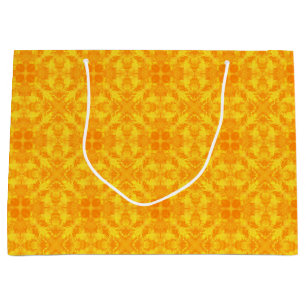 Abstract modern mosaic kaleidoscopic tile pattern large gift bag
