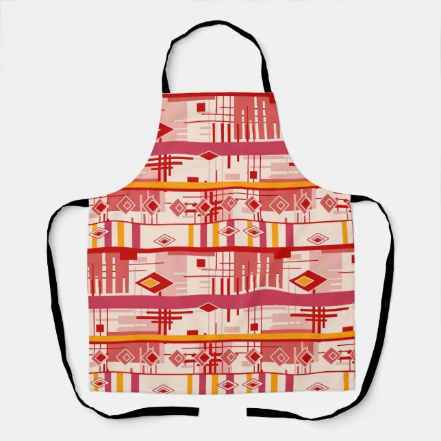 Abstract modern ornament geometric elements vintag apron (Front)