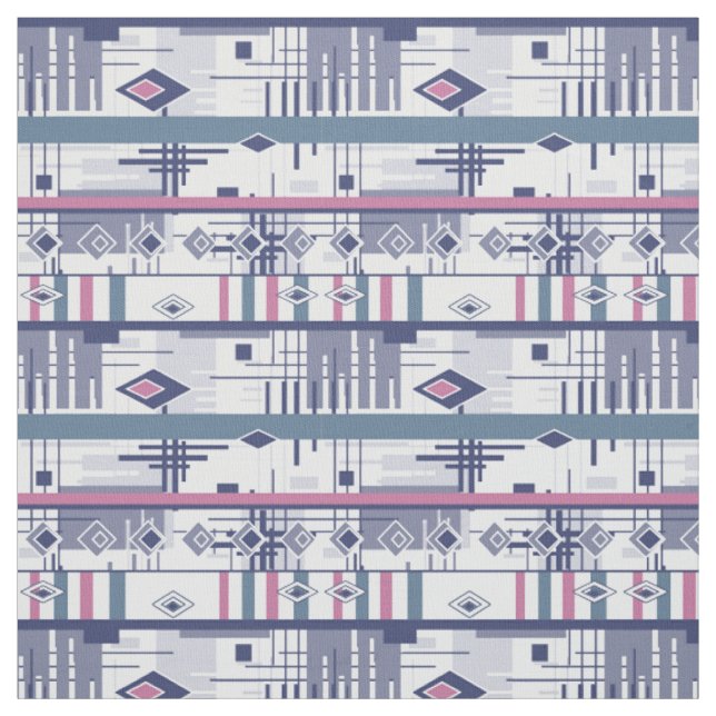 Abstract modern ornament geometric elements vintag fabric (Swatch)