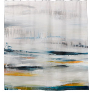 Abstract modern painting background. Contemporary  Shower Curtain