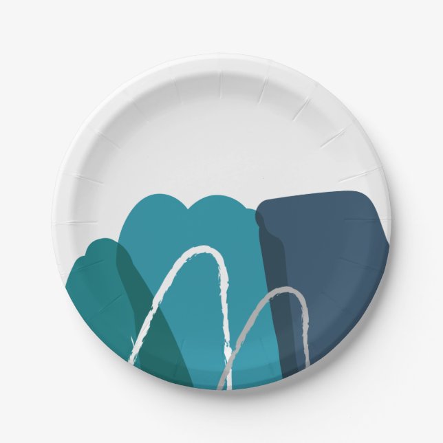 Abstract Modern  Paper Plate (Front)