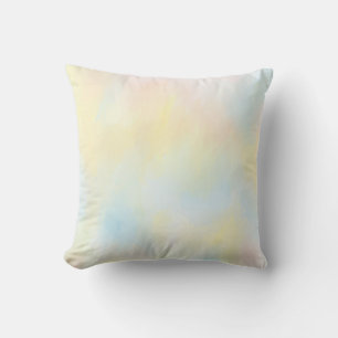       Abstract modern pastel blue yellow pink  Cushion