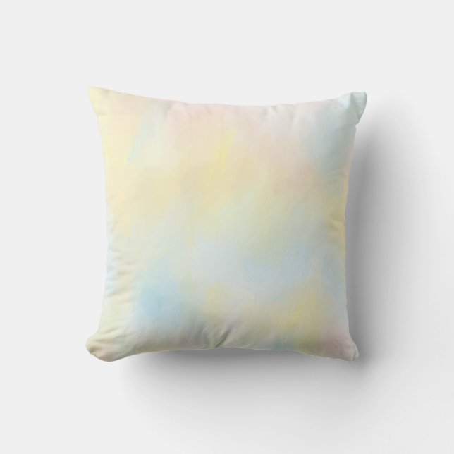       Abstract modern pastel blue yellow pink  Cushion (Front)