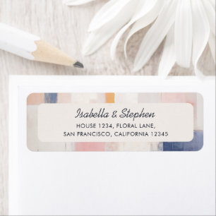 Abstract Modern Pastel Pattern Return Address Label