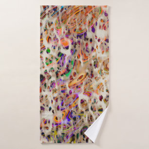 abstract modern pattern design with colorful effec bath towel