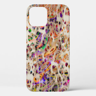 abstract modern pattern design with colourful effe iPhone 12 case