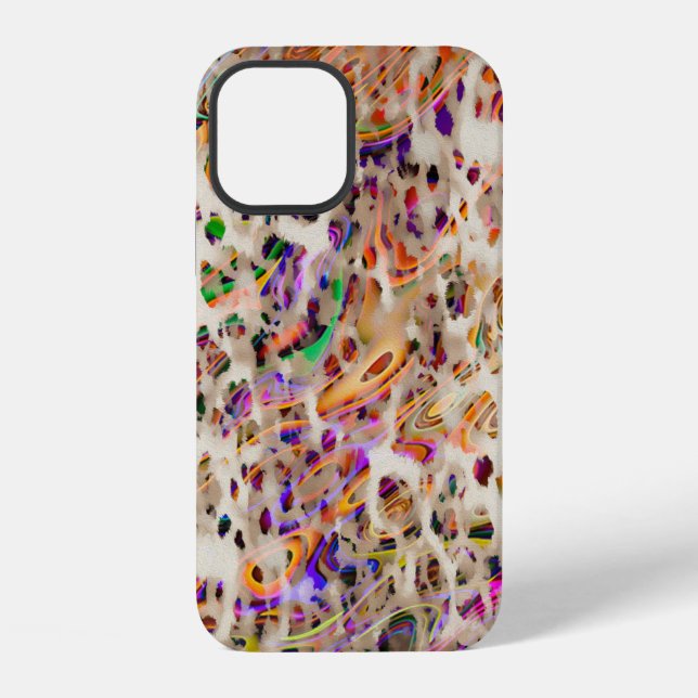 abstract modern pattern design with colourful effe iPhone case (Back)