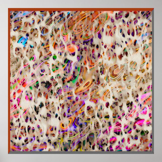 abstract modern pattern design with colourful effe poster (Front)
