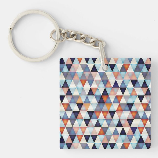 Abstract modern pattern key ring (Front)