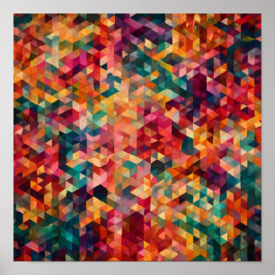 Abstract Modern Pattern: Vibrant Tessellation Poster