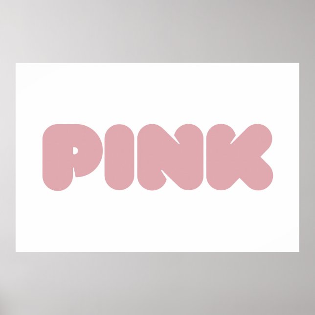 Abstract Modern Pink Poster (Front)