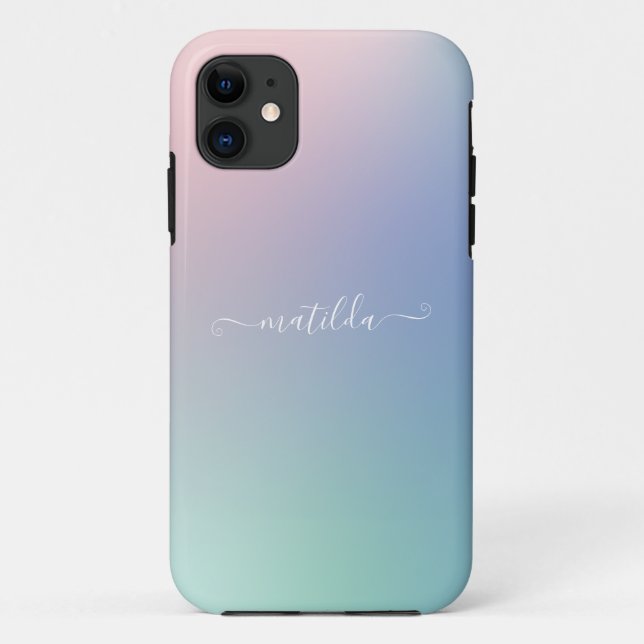 Abstract modern rainbow gradient Case-Mate iPhone case (Back)