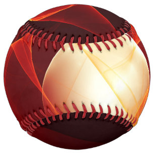 Abstract Modern Red Cream Fantasy Fractal Art Softball
