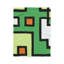 Abstract Modern Retro mapper #1 Fleece Blanket