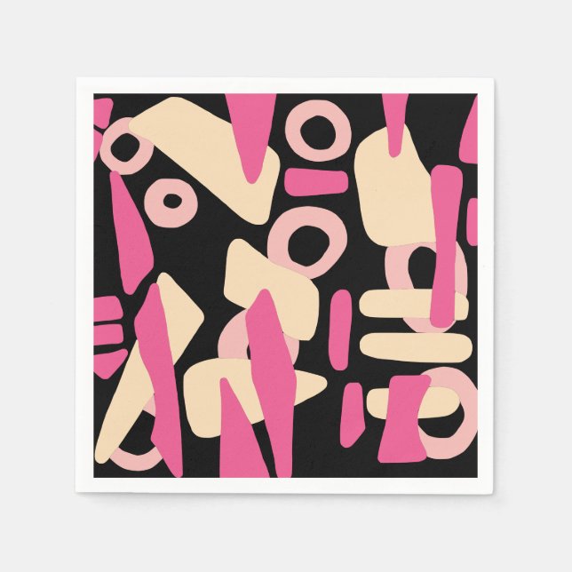 Abstract modern shape mix napkin (Front)