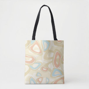 Abstract modern shapes geometrical print pastel co tote bag