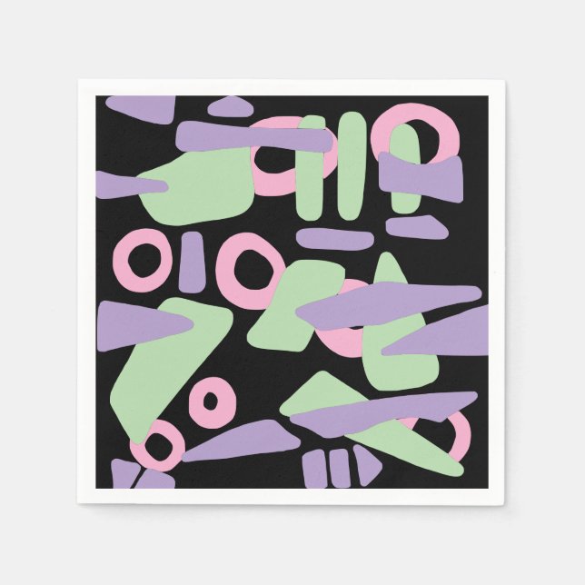 Abstract modern shapes napkin (Front)