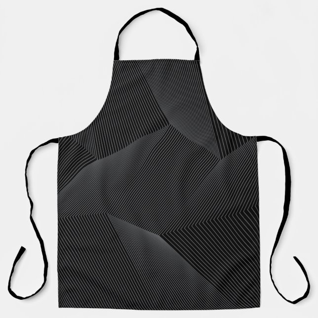 Abstract, modern, simple, dynamic line pattern apron (Front)