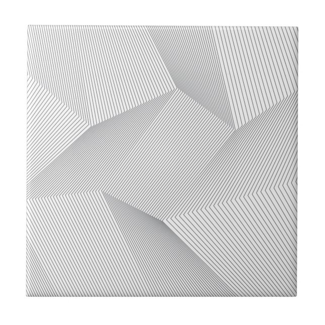 Abstract, modern, simple, dynamic line pattern ceramic tile (Front)