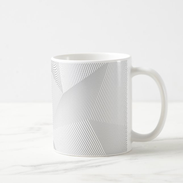Abstract, modern, simple, dynamic line pattern coffee mug (Right)