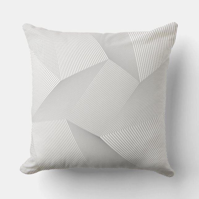 Abstract, modern, simple, dynamic line pattern cushion (Front)