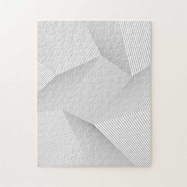 Abstract, modern, simple, dynamic line pattern jigsaw puzzle (Vertical)