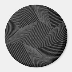 Abstract, modern, simple, dynamic line pattern magnet