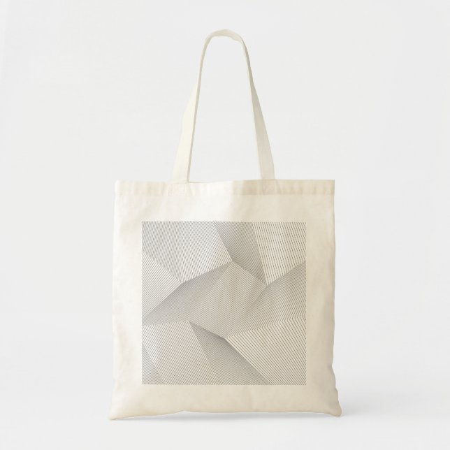 Abstract, modern, simple, dynamic line pattern tote bag (Front)