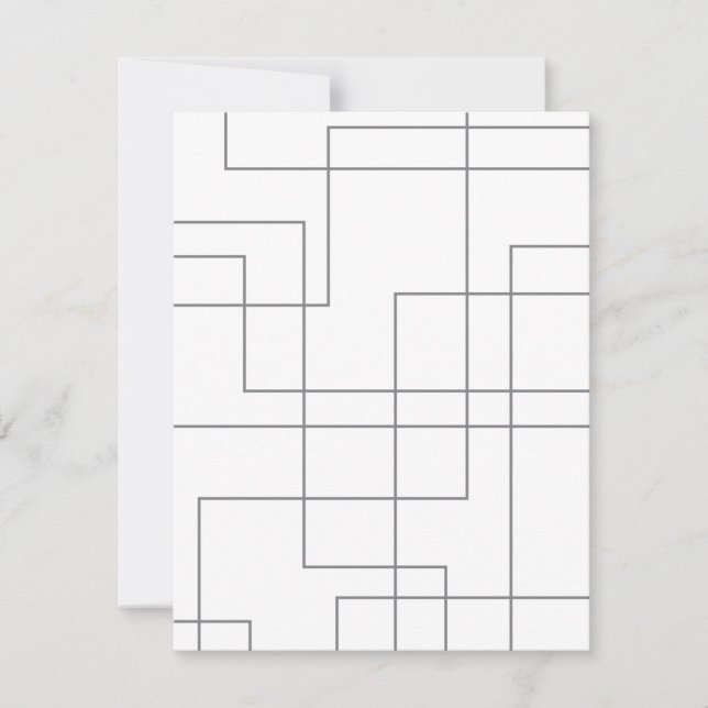 Abstract, modern, simple, minimal line pattern art card (Front)
