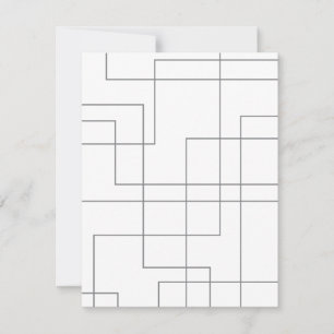 Abstract, modern, simple, minimal line pattern art card