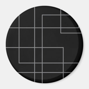 Abstract, modern, simple, minimal line pattern art magnet