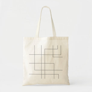 Abstract, modern, simple, minimal line pattern art tote bag