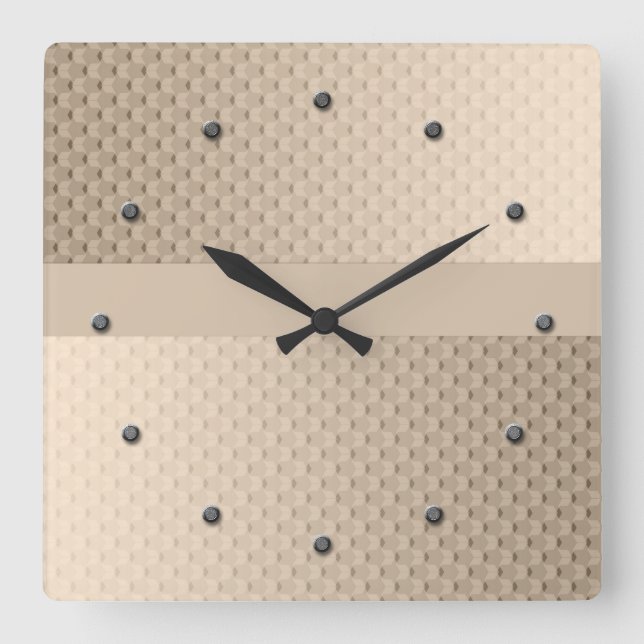 Abstract modern soft gradient liquid blurred paste square wall clock (Front)