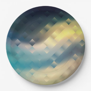 Abstract modern soft gradient liquid blurred textu paper plate