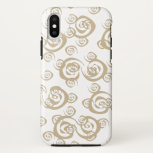 Abstract modern spiral curve art iPhone x case