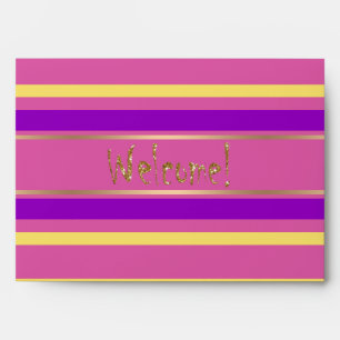 Abstract modern striped lined elegant fun cute per envelope