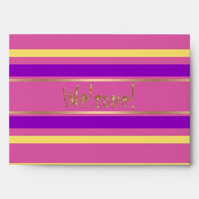 Abstract modern striped lined elegant fun cute per envelope (Front)