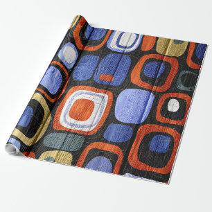 Abstract Modern Stripes Pastel Wood #2 Wrapping Paper